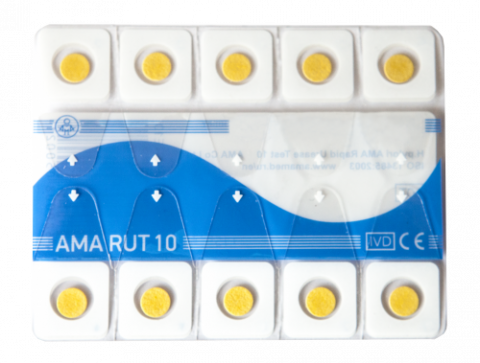 Teste biopsie pentru depistarea Helicobacter pylori - Test rapid la ureaza pentru depistarea Helicobacter pylori AMA RUT 10 (card 10 testari)