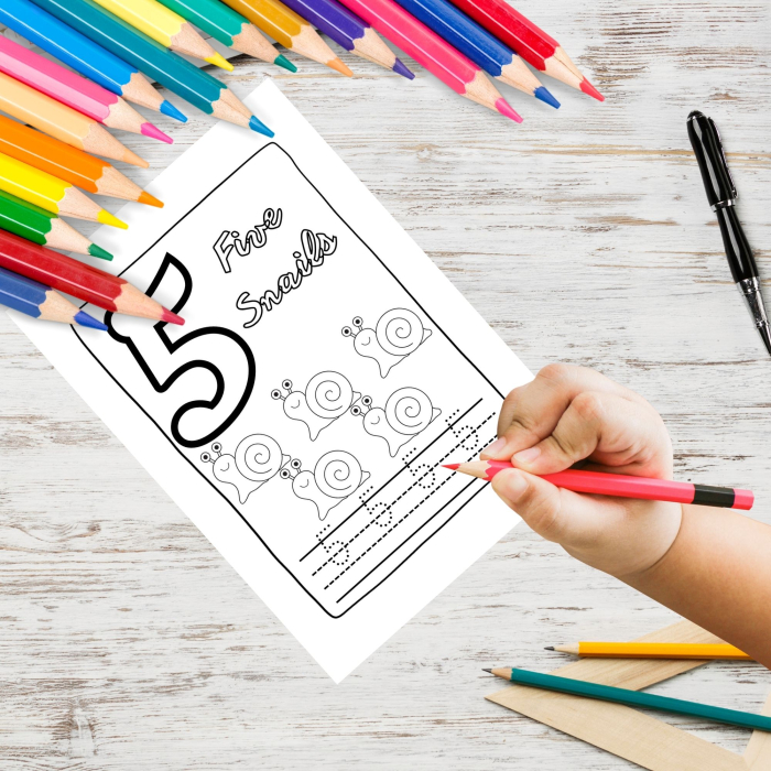 Carte Digitală de colorat educativă cu numere (Engleza) [2]