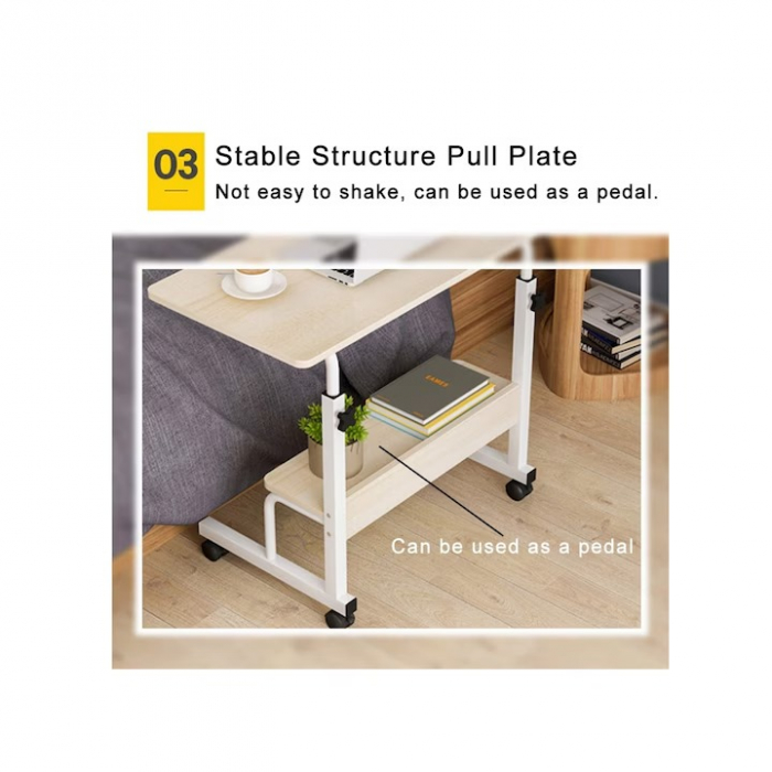 Birou, NEP STORE, Inaltime ajustabila, 80x40x90cm, Portabil, Bej [2]