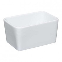 Bol pentru depozitare unt, ceramic, capac bambus, cutit, 13.5 x 9.3 x 9 cm [2]