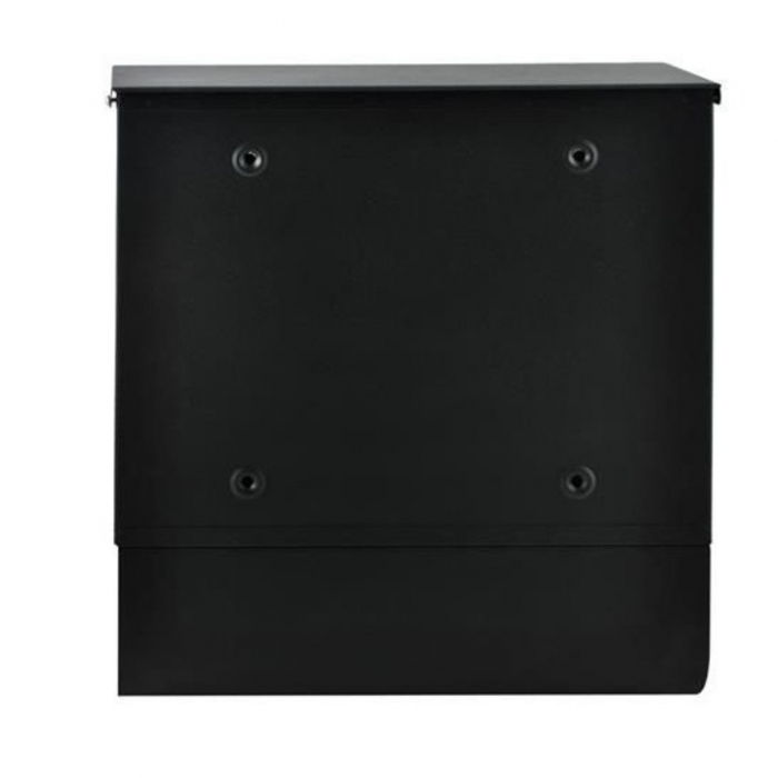 Cutie postala, Malatec, metal, cu loc pentru ziar, gri antracit, 10x30.7x34cm [4]