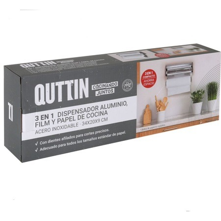 Dispenser dublu din aluminiu, de perete, pentru prosop hartie si folie aluminiu [3]