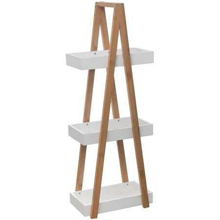 Etajera 3 polite 5Five Lea white, bambus, 30 x 18,5 x 82 cm [1]