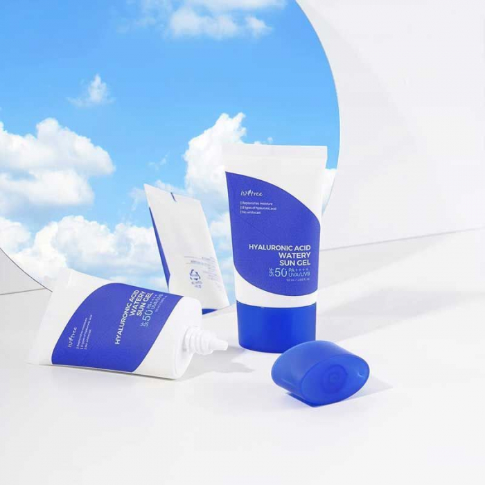 IsnTree-Crema tip gel de protectie solara 50+ cu acid hialuronic, 50ml [3]