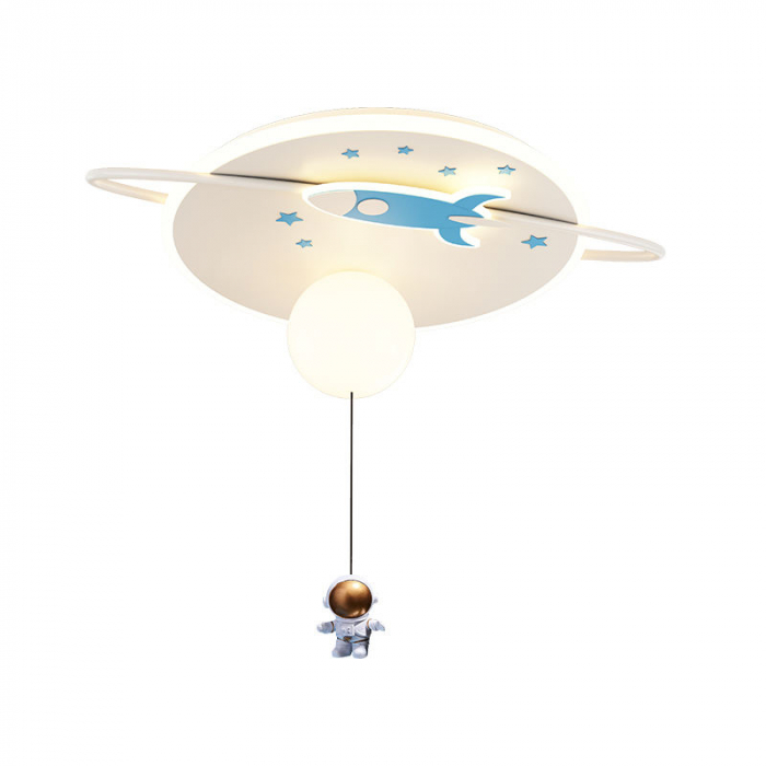 Plafoniera LED pentru copii cu astronaut, albastra, lumina reglabila, 45W, 55cm [2]