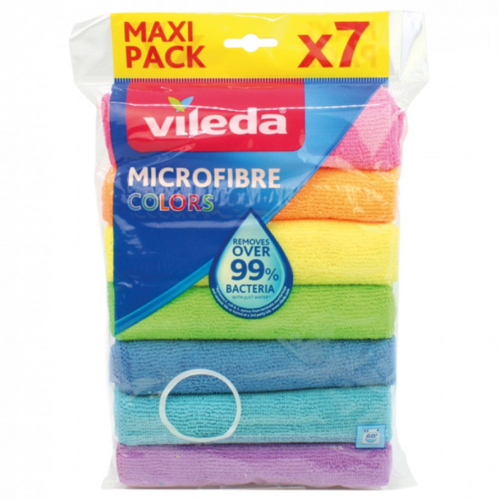 Set 7 lavete Vileda Mikrofibra Colors, multicolor [1]