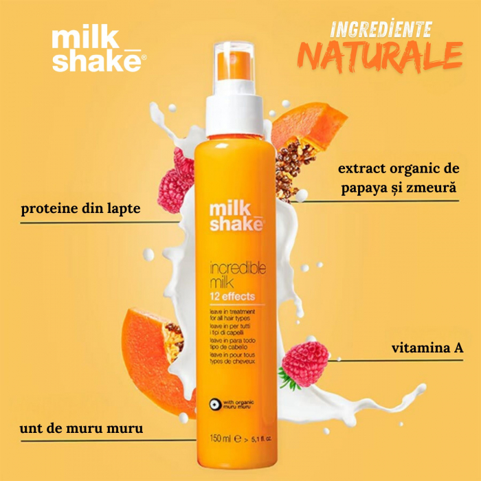 Tratament Leave-in 12 efecte pentru par deteriorat Milk Shake Leave-in Incredible Milk, 150 ml [2]