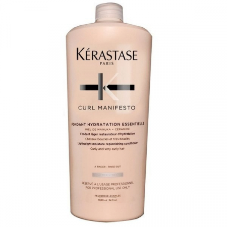 Kérastase - Balsam hidratant pentru par cret, Kerastase, Curl Manifesto Fondant Hydratation Essentielle 1000 ml