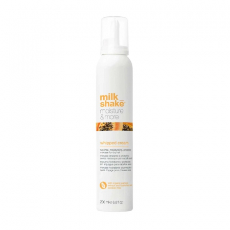 Milk Shake - Milk Shake, Moisture & More Whipped Cream Foam - Spuma de styling pentru par uscat, 200 ml