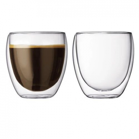 Home & Deco - Pahar sticla termorezistenta cu pereti dubli, ESPRESSO, Vivalto, 100ml