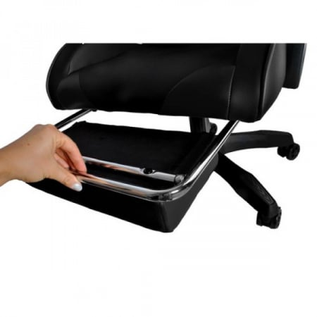 Scaun de gaming, DUNMOON, Piele Ecologica, Suport Picioare, Functia Seat Rest, Negru [5]