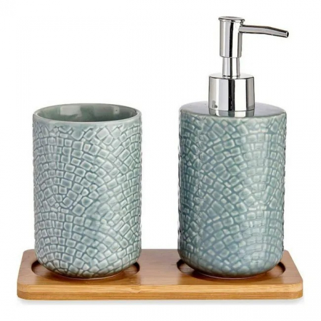 Home & Deco - Set de baie din ceramică gri (2 buc)