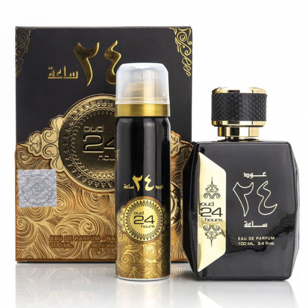 Parfumuri unisex - SET Oud 24 Hours, Ard Al Zaafaran, unisex, Apa de parfum 100 ml + Deo 50 ml