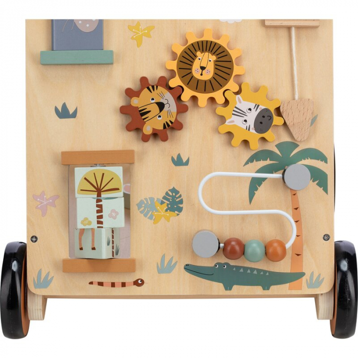 Antepremergator cu multiple activitati, Din lemn, My First Steps, 31.8 x 26.5 x45.5 cm, Free2Play, Safari [4]