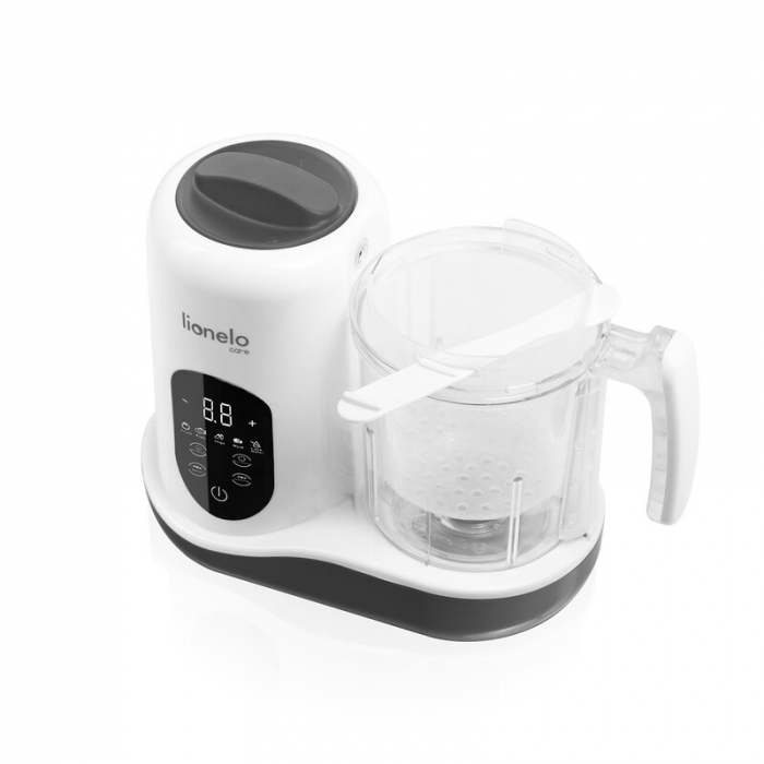 Aparat de gatit, Lionelo, BabyMenu, 5 in 1, Cu functii de gatire la abur, dezghetare, amestecare, incalzire si sterilizare, Cu recipient din tritan, Include meniu cu retete, Personalizare setari, Alb [10]