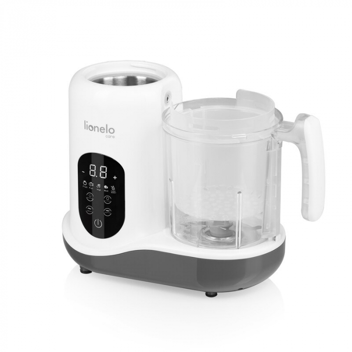 Aparat de gatit, Lionelo, BabyMenu, 5 in 1, Cu functii de gatire la abur, dezghetare, amestecare, incalzire si sterilizare, Cu recipient din tritan, Include meniu cu retete, Personalizare setari, Alb [8]