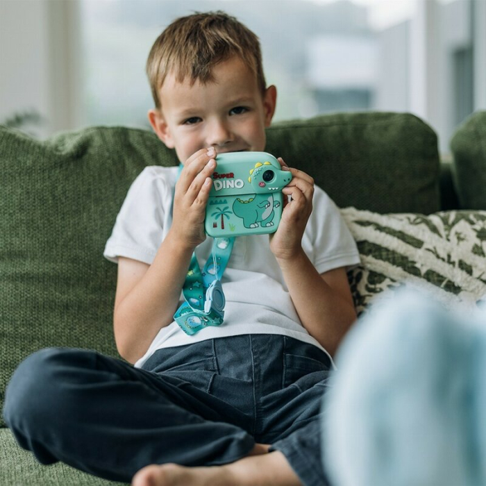 Aparat foto copii cu printare instant, Free2Play, Camere duale fata-spate, Cadre distractive, Cu 6 filtre, Unicorn [13]