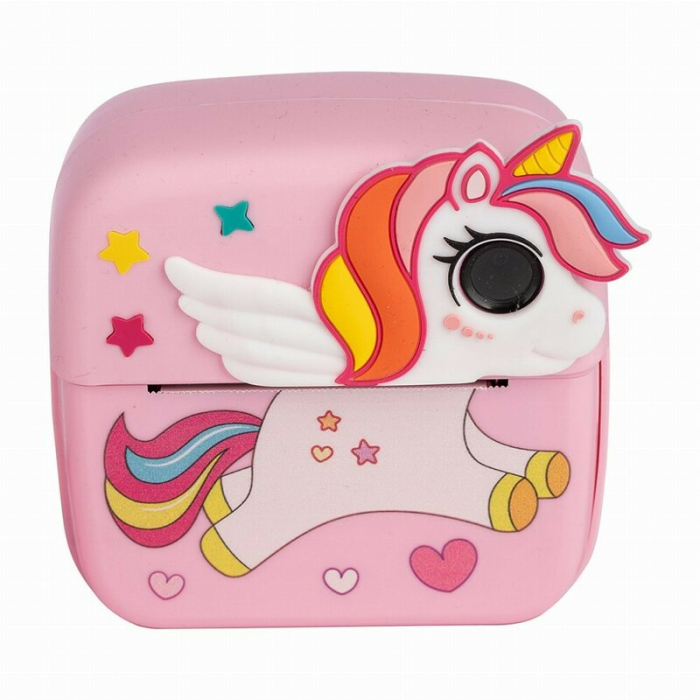 Aparat foto copii cu printare instant, Free2Play, Camere duale fata-spate, Cadre distractive, Cu 6 filtre, Unicorn [6]