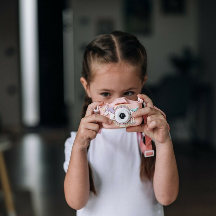 Aparat foto digital pentru copii, Free2Play, Cu functie selfie, Cadre distractive, Cu 6 filtre, Unicorn [13]