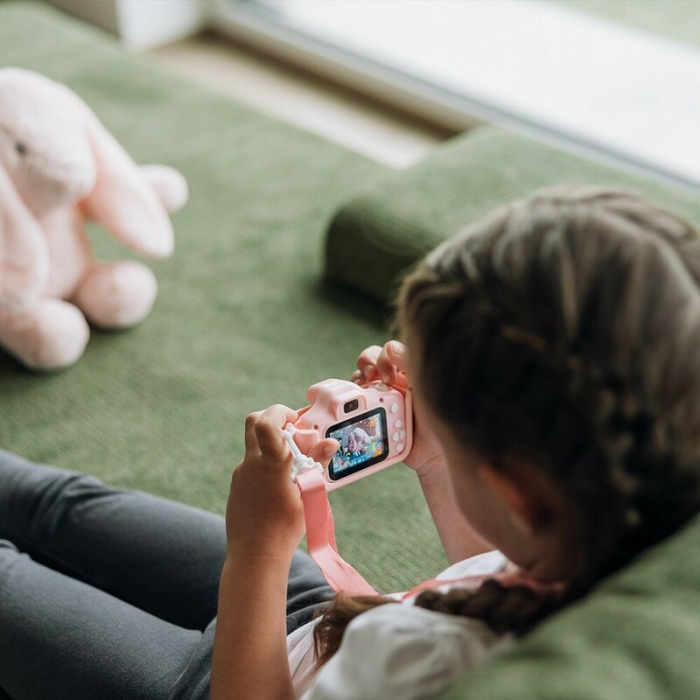 Aparat foto digital pentru copii, Free2Play, Cu functie selfie, Cadre distractive, Cu 6 filtre, Unicorn [12]