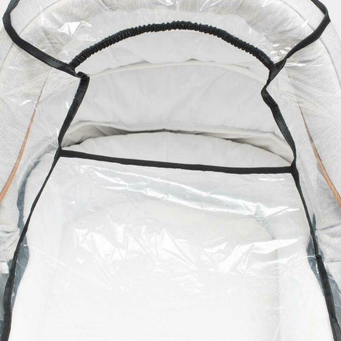 Aparatoare de ploaie, New Baby, Basic, Universala, Pentru carucior cu landou, Cu orificiu pentru un contact mai bun cu cel mic, Fara substante nocive, 100x80x40 cm, Transparent/Black [2]