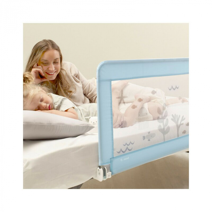 Aparatoare pat, Jane, 130 x 55 cm, Cu saculet de depozitare, Cu design, Conform standardelor europene BS 7972:2001+A1:2009, Lazuli Blue [4]