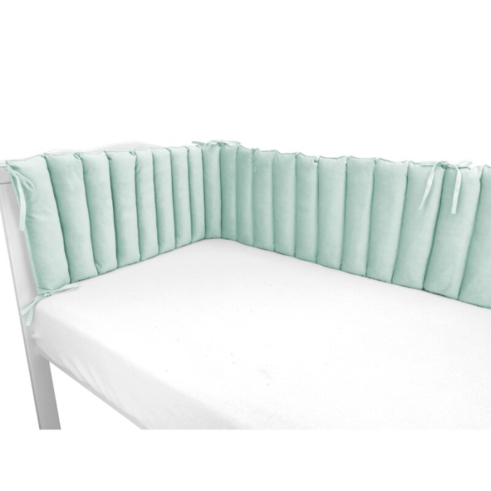 Aparatoare pentru patut, MimiNu, Tip panou, Pentru patut, Lungime 180 cm, Din catifea, Cold Mint [4]