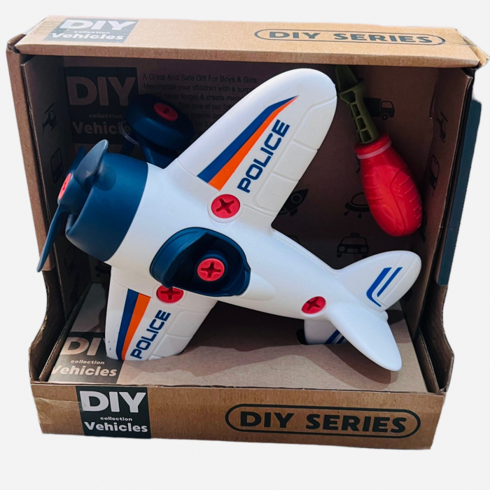 Avion de politie DIY model , construieste singur cu surubelnita [2]