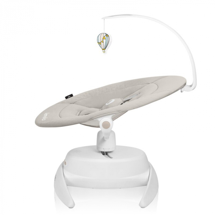 Balansoar, Lionelo, Iris, 2 in 1, Rotire 360 grade, Electric, Cu 3 moduri de leganare, Cu 5 trepte de viteza, Cu 3 pozitii de inclinare, 12 melodii, Silentios, Pana la 9 kg, Bej [10]