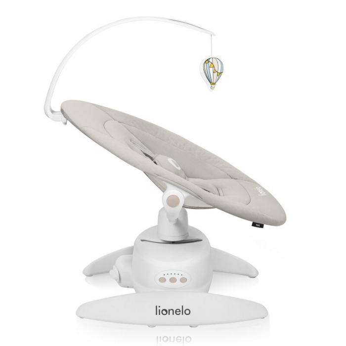 Balansoar, Lionelo, Iris, 2 in 1, Rotire 360 grade, Electric, Cu 3 moduri de leganare, Cu 5 trepte de viteza, Cu 3 pozitii de inclinare, 12 melodii, Silentios, Pana la 9 kg, Bej [7]