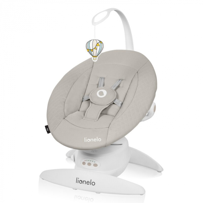 Balansoar, Lionelo, Iris, 2 in 1, Rotire 360 grade, Electric, Cu 3 moduri de leganare, Cu 5 trepte de viteza, Cu 3 pozitii de inclinare, 12 melodii, Silentios, Pana la 9 kg, Bej [1]