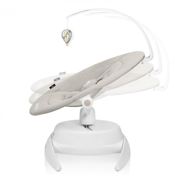Balansoar, Lionelo, Iris, 2 in 1, Rotire 360 grade, Electric, Cu 3 moduri de leganare, Cu 5 trepte de viteza, Cu 3 pozitii de inclinare, 12 melodii, Silentios, Pana la 9 kg, Bej [12]