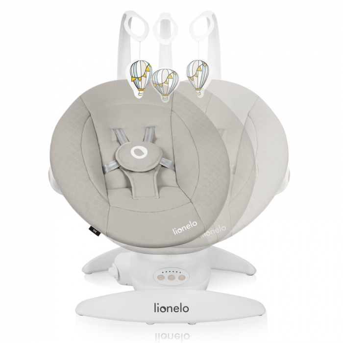 Balansoar, Lionelo, Iris, 2 in 1, Rotire 360 grade, Electric, Cu 3 moduri de leganare, Cu 5 trepte de viteza, Cu 3 pozitii de inclinare, 12 melodii, Silentios, Pana la 9 kg, Bej [4]