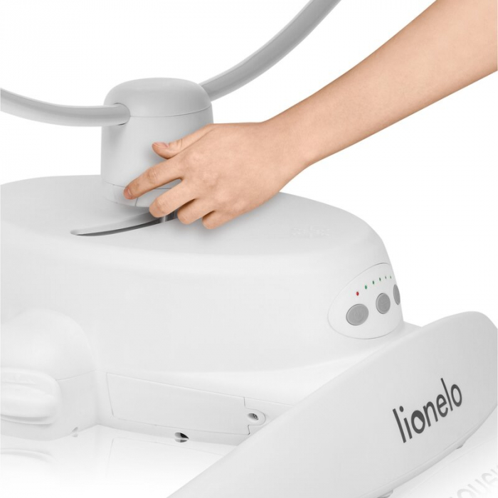 Balansoar, Lionelo, Iris, 2 in 1, Rotire 360 grade, Electric, Cu 3 moduri de leganare, Cu 5 trepte de viteza, Cu 3 pozitii de inclinare, Pana la 9 kg, Gri [11]