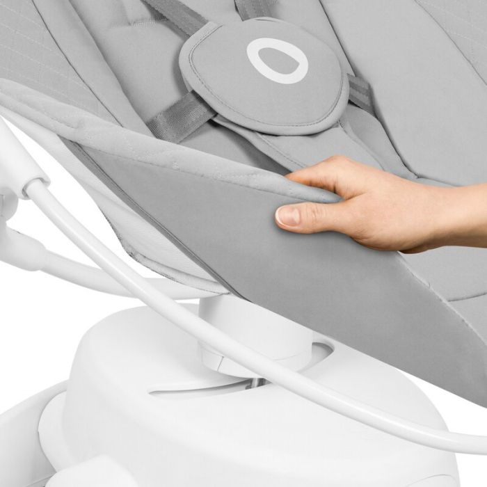 Balansoar, Lionelo, Iris, 2 in 1, Rotire 360 grade, Electric, Cu 3 moduri de leganare, Cu 5 trepte de viteza, Cu 3 pozitii de inclinare, Pana la 9 kg, Gri [12]