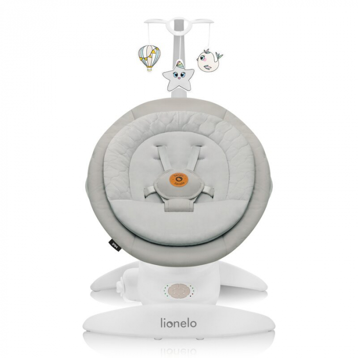 Balansoar, Lionelo, Mell, 2 in 1, Rotire 360 grade, Electric, Cu 3 moduri de leganare, Cu 5 trepte de viteza, Cu 3 pozitii de inclinare, Cu timer, 12 melodii si 2 sunete ale naturii, Pana la 9 kg, Bej [9]
