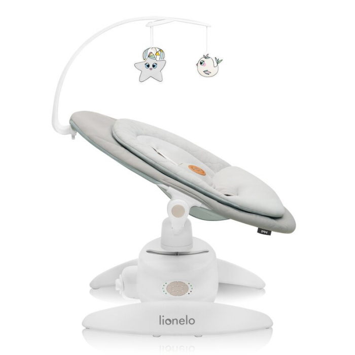 Balansoar, Lionelo, Mell, 2 in 1, Rotire 360 grade, Electric, Cu 3 moduri de leganare, Cu 5 trepte de viteza, Cu 3 pozitii de inclinare, Cu timer, 12 melodii si 2 sunete ale naturii, Pana la 9 kg, Bej [11]