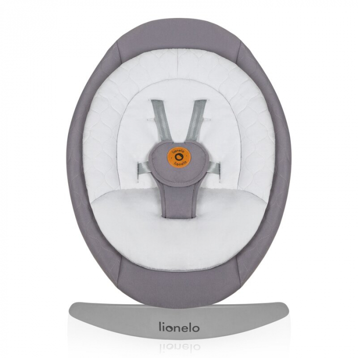 Balansoar, Lionelo, Mell, 2 in 1, Rotire 360 grade, Electric, Cu 3 moduri de leganare, Cu 5 trepte de viteza, Cu 3 pozitii de inclinare, Cu timer, 12 melodii si 2 sunete ale naturii, Pana la 9 kg, Gri [14]