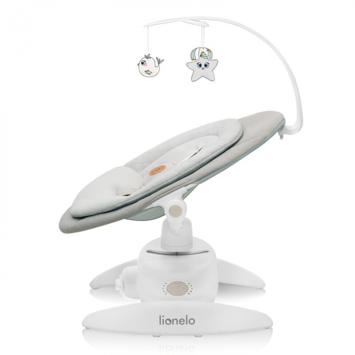Balansoar, Lionelo, Mell, 2 in 1, Rotire 360 grade, Electric, Cu 3 moduri de leganare, Cu 5 trepte de viteza, Cu 3 pozitii de inclinare, Cu timer, 12 melodii si 2 sunete ale naturii, Pana la 9 kg, Bej [2]