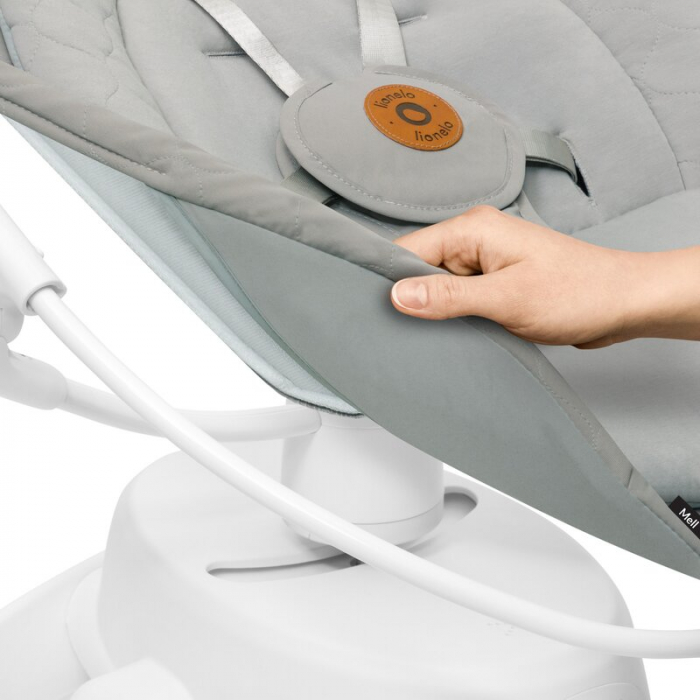 Balansoar, Lionelo, Mell, 2 in 1, Rotire 360 grade, Electric, Cu 3 moduri de leganare, Cu 5 trepte de viteza, Cu 3 pozitii de inclinare, Cu timer, 12 melodii si 2 sunete ale naturii, Pana la 9 kg, Bej [17]