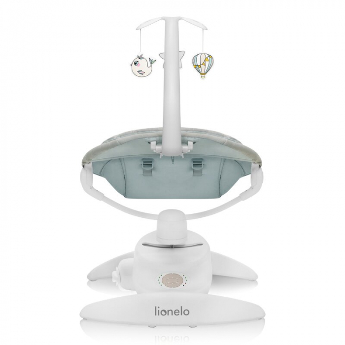 Balansoar, Lionelo, Mell, 2 in 1, Rotire 360 grade, Electric, Cu 3 moduri de leganare, Cu 5 trepte de viteza, Cu 3 pozitii de inclinare, Cu timer, 12 melodii si 2 sunete ale naturii, Pana la 9 kg, Bej [7]