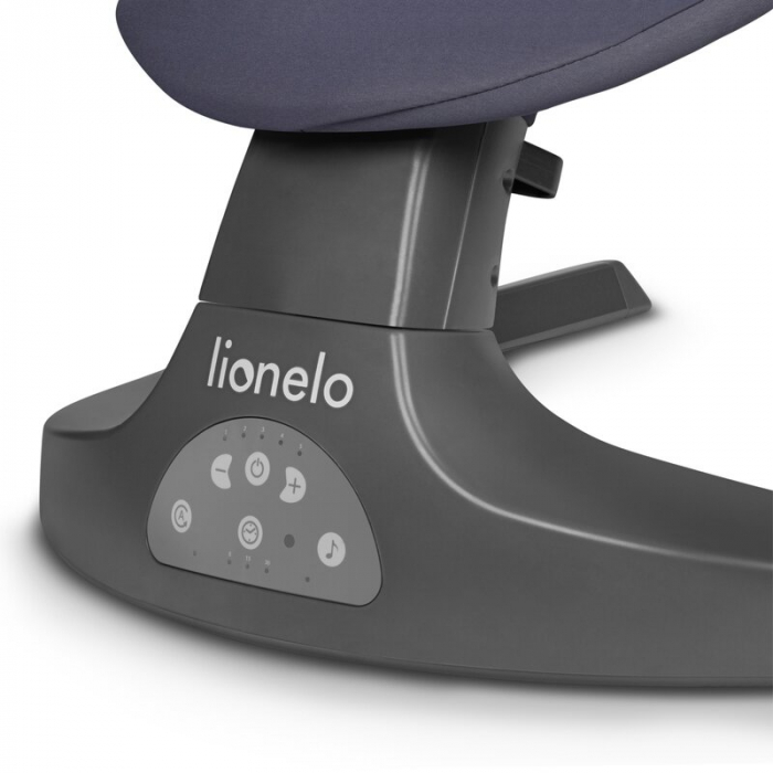 Balansoar si sezlong, Lionelo, Ralf, 2 in 1, Electric, Cu telecomanda si cablu USB, Cu miscare laterala de balansare si 5 niveluri diferite de viteza, Cu 12 melodii, Gri/Alb [11]