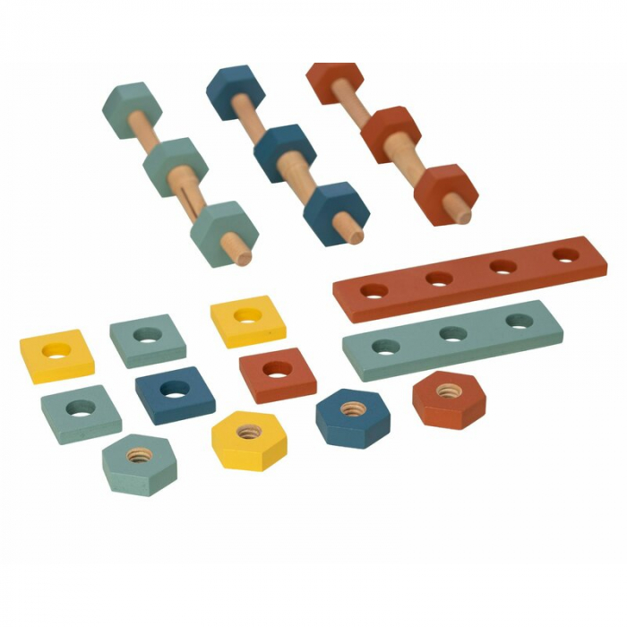 Banc de lucru, Free2Play, My first wooden Work Bench, Cu diverse unelte si accesorii, Pliabil, 55 x 28,5 x 85 cm, 36 luni+, Multicolor [4]