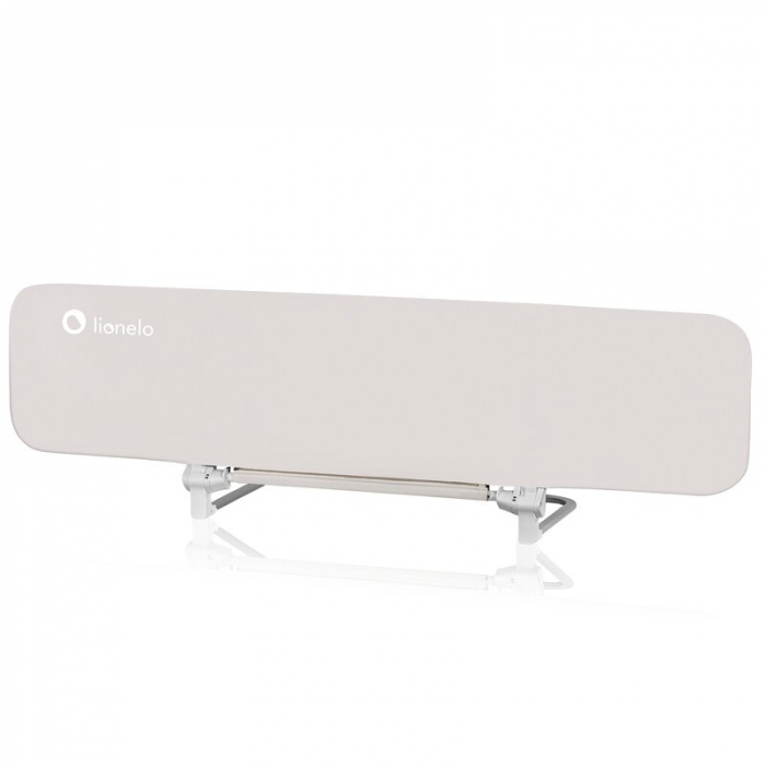 Bariera de protectie pentru pat, Lionelo, Lora XL, Pliabila, Sistem de blocare StandSafe, Geanta de transport inclusa, 150x46 cm, Conform cu BS 7972:2001+A1:2009, Bej [2]