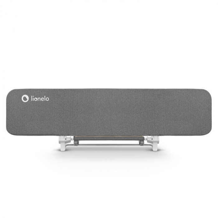 Bariera de protectie pentru pat, Lionelo, Lora XL, Pliabila, Sistem de blocare StandSafe, Geanta de transport inclusa, 150x46 cm, Conform cu BS 7972:2001+A1:2009, Gri [2]
