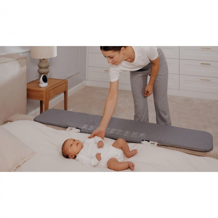 Bariera de protectie pentru pat, Lionelo, Lora XL, Pliabila, Sistem de blocare StandSafe, Geanta de transport inclusa, 150x46 cm, Conform cu BS 7972:2001+A1:2009, Bej [23]