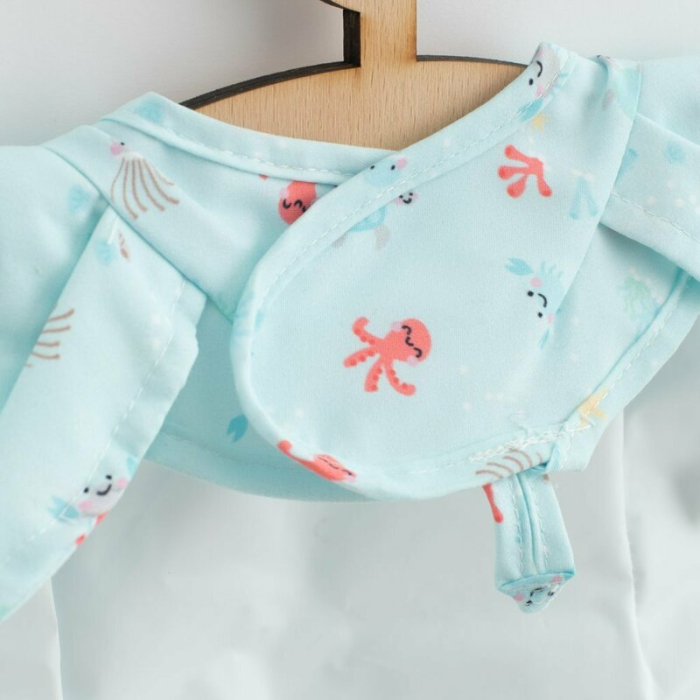 Baveta cu buzunar si volane, New Baby, 35x27 cm, Sea [3]