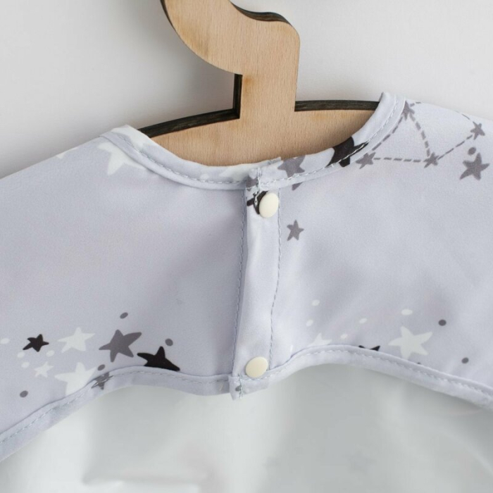 Baveta impermeabila cu maneci, New Baby, 45x36 cm, Stars [2]