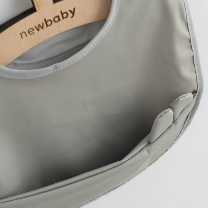 Baveta lavabila, New Baby, 35x45 cm, Grey [2]