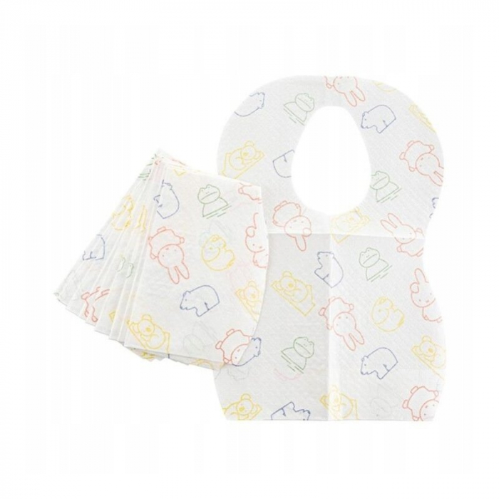 Bavete de unica folosinta, Bocioland, Cu buzunar, Set de 10 bucati, Multicolor [6]
